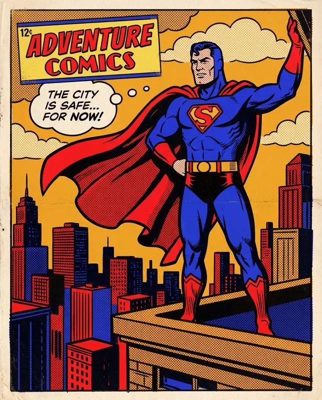 Vintage Pop Art Comic Illustrations