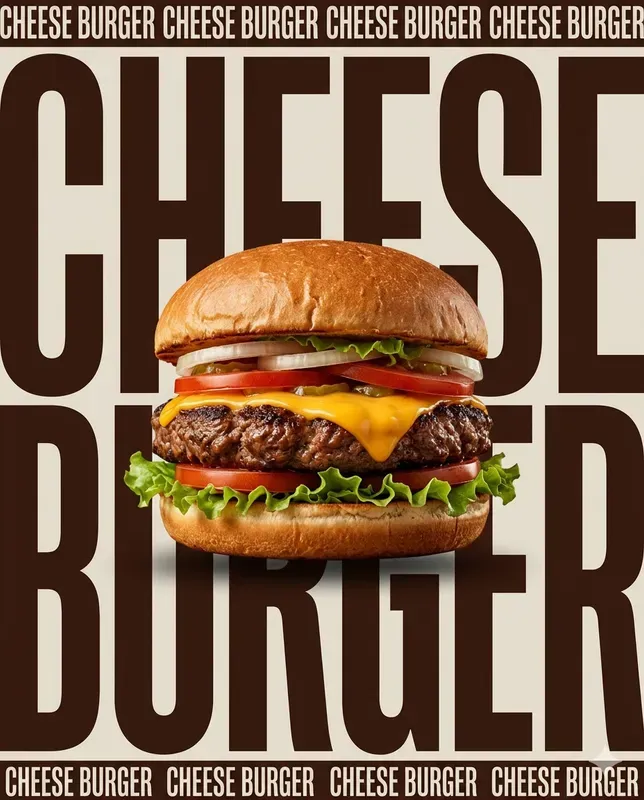 Bold Typography Food Poster Generator