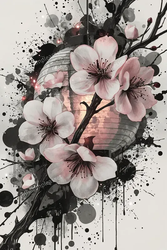 Ethereal Glowing Flower Art
