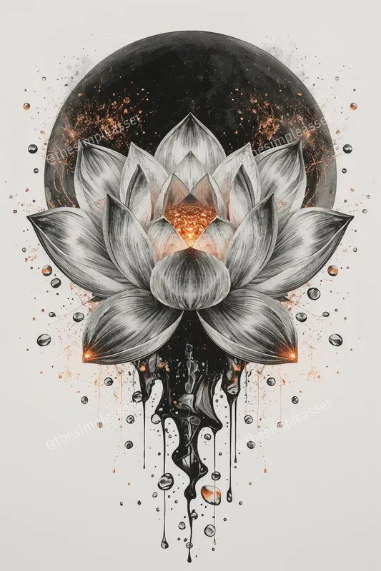 Ethereal Glowing Flower Art