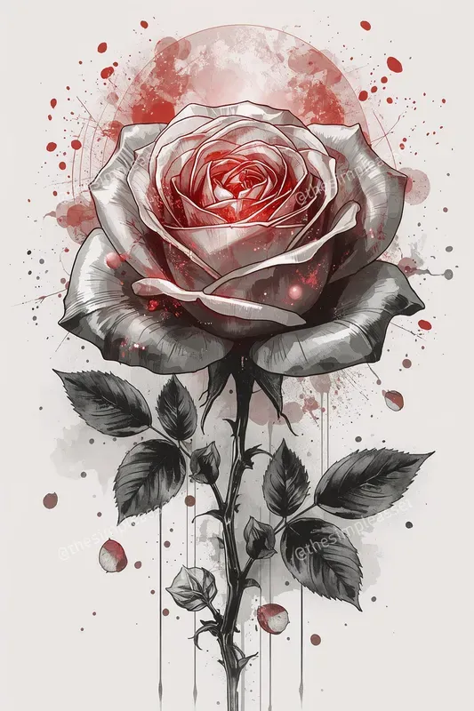Ethereal Glowing Flower Art