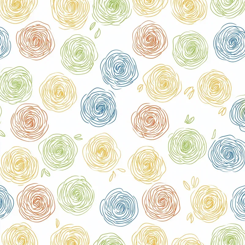 Vintage Floral Stamp Seamless Patterns