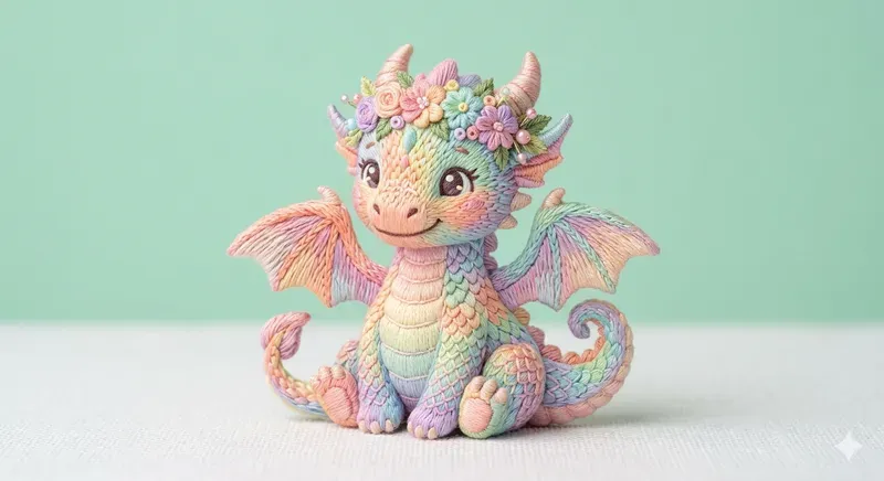 3D Puffy Embroidery Cute Character Creations