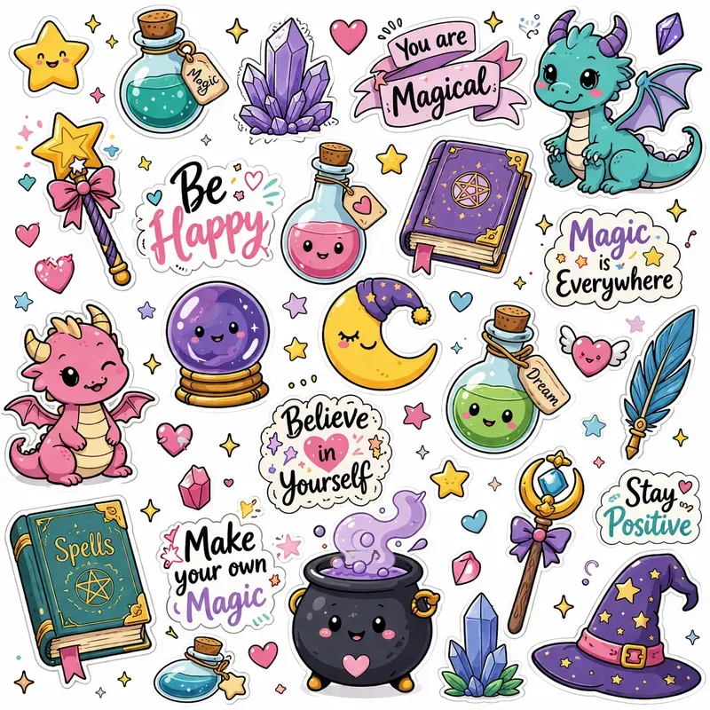 Kawaii Sticker Sheet Generator