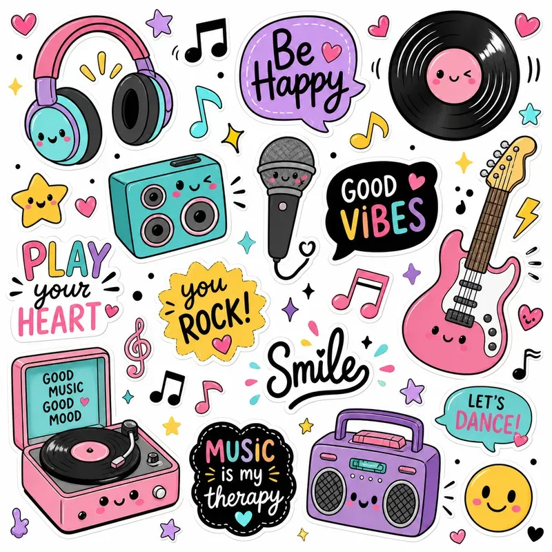 Kawaii Sticker Sheet Generator