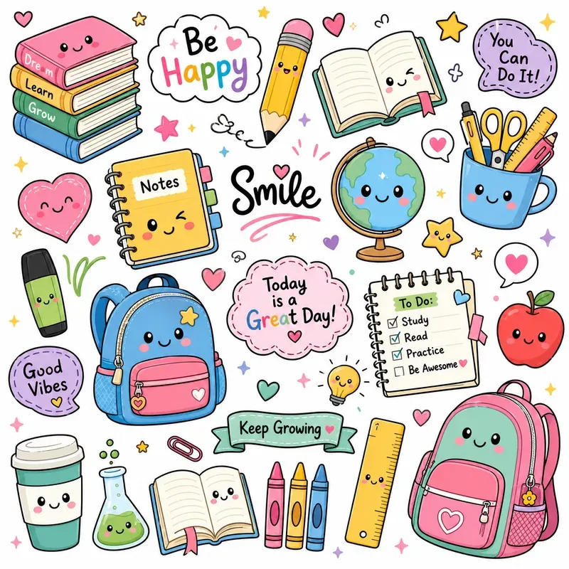 Kawaii Sticker Sheet Generator