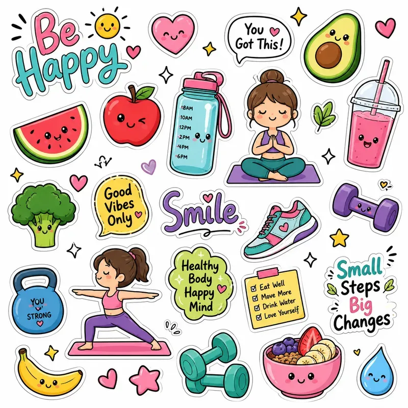 Kawaii Sticker Sheet Generator