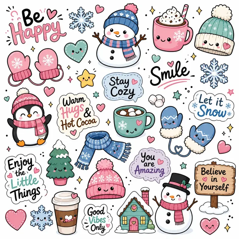Kawaii Sticker Sheet Generator