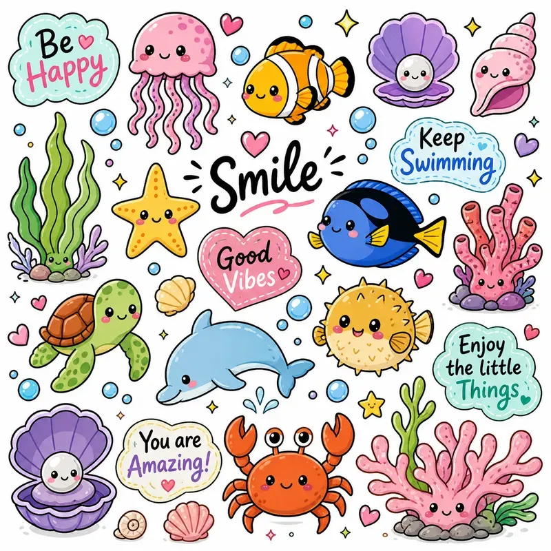 Kawaii Sticker Sheet Generator