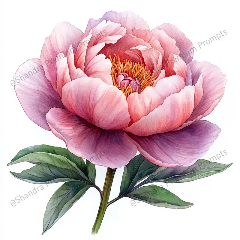 Realistic Spring Flowers In Watercolors