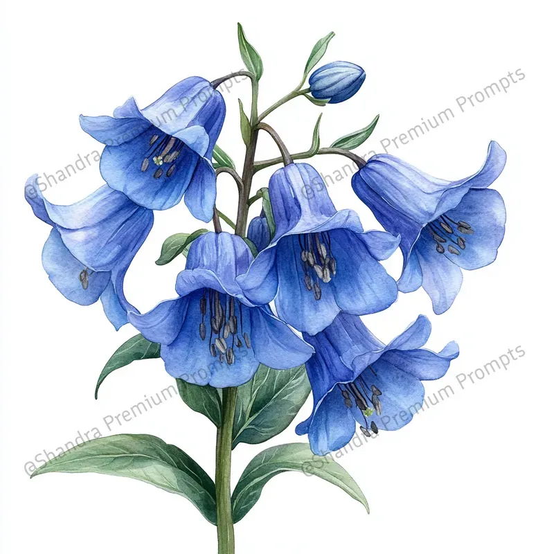 Realistic Spring Flowers In Watercolors