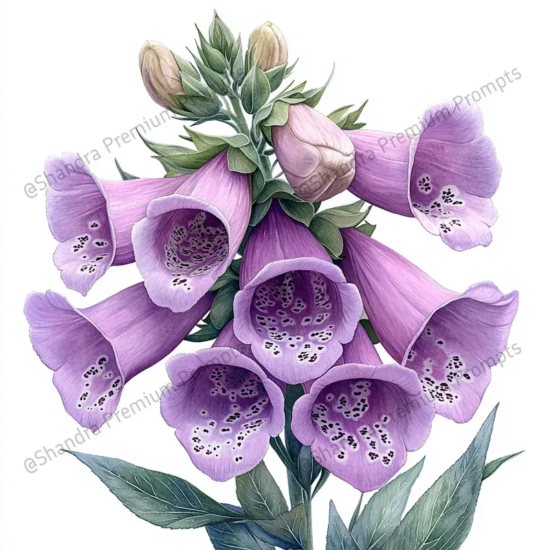 Realistic Spring Flowers In Watercolors
