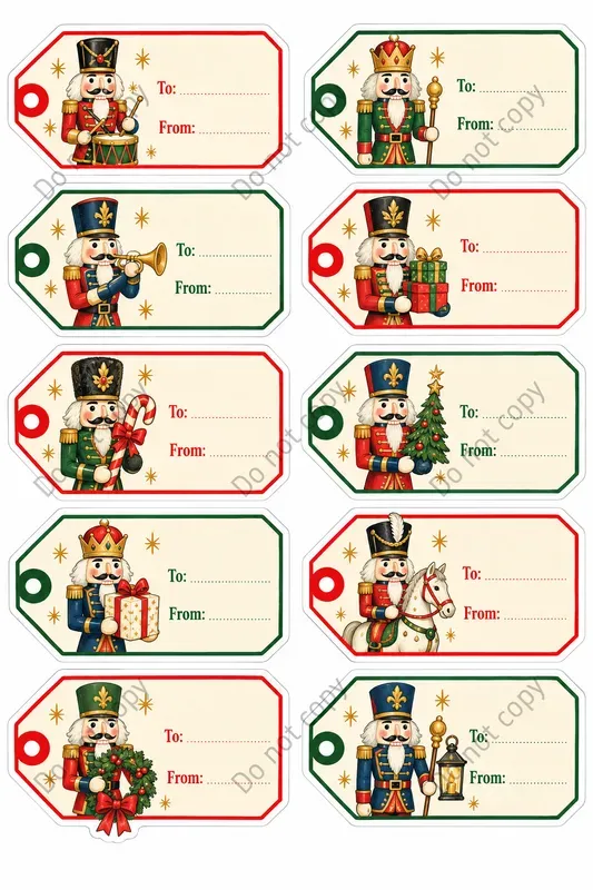 Christmas Gift Tag Sticker Sheets