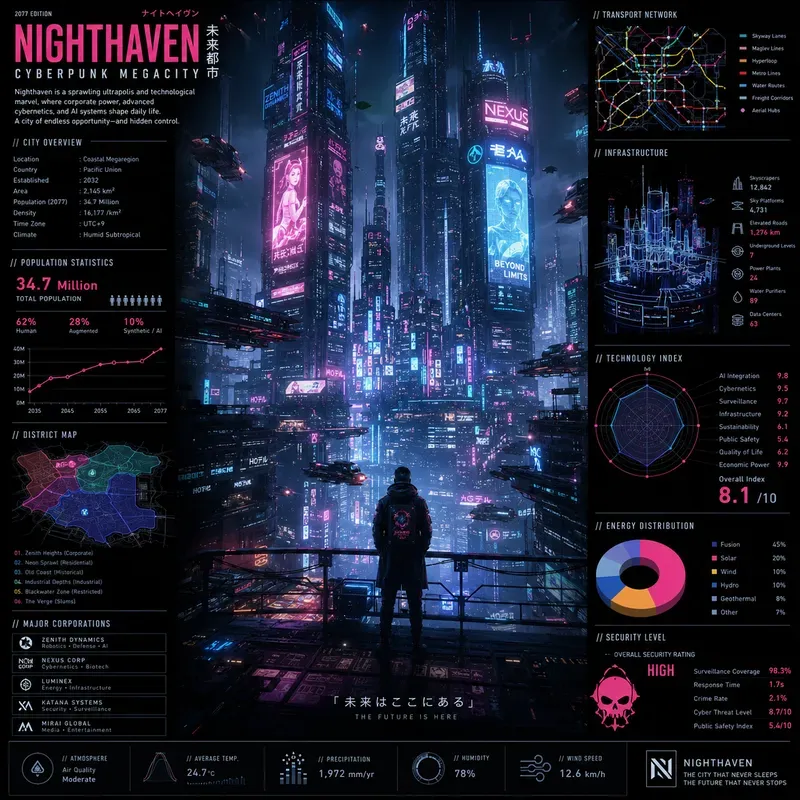 Dark Infographic Poster Generator