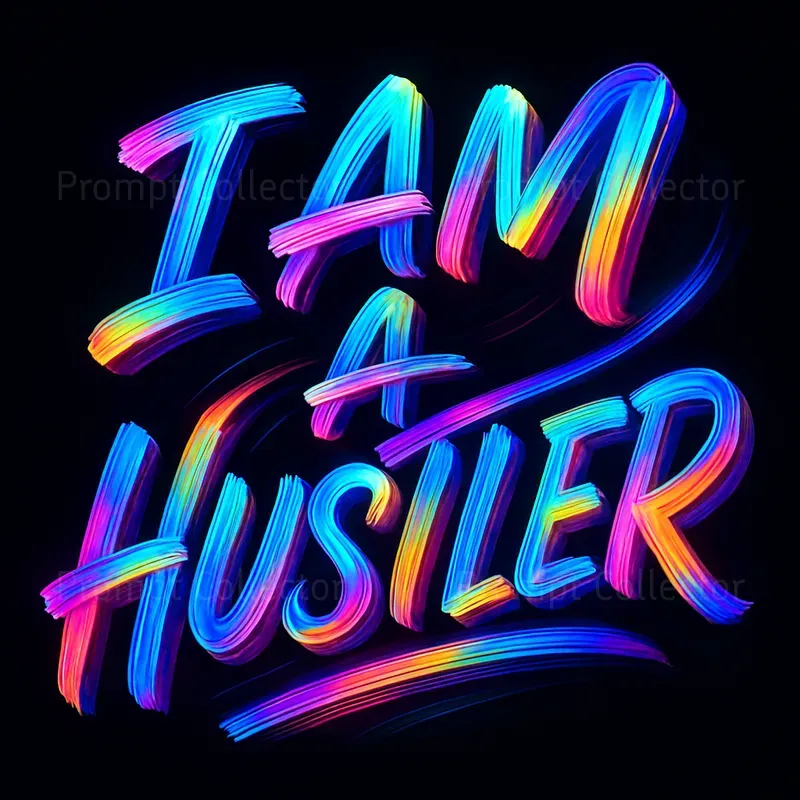 Vibrant Holographic Lettering