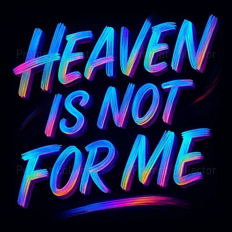 Vibrant Holographic Lettering