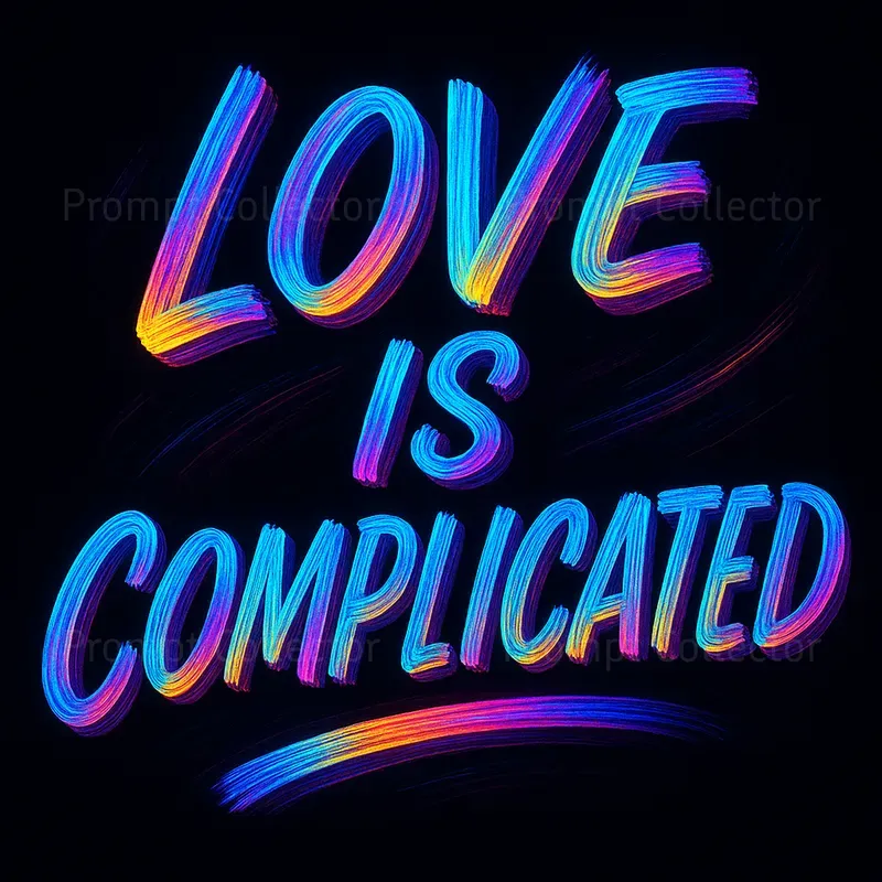 Vibrant Holographic Lettering