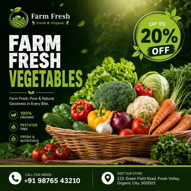 Farm Fresh Vegetable Store Banners