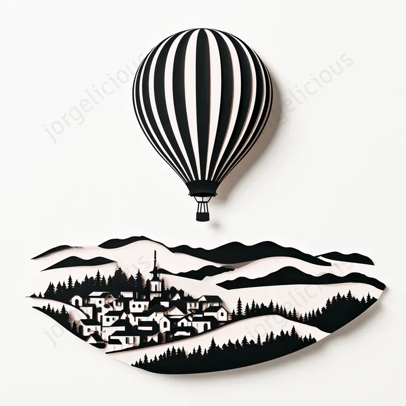 Papercut Silhouette Illustrations