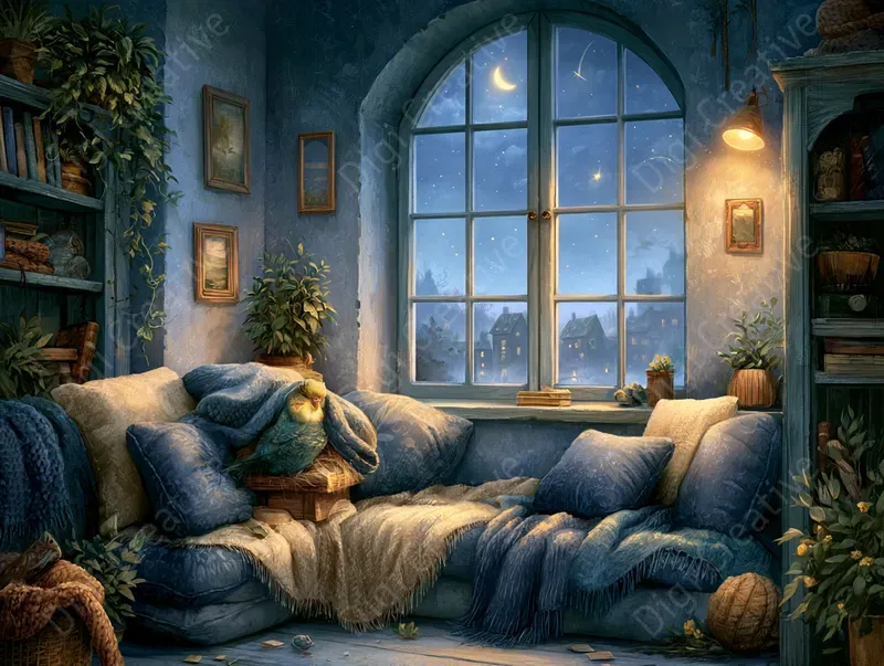 Cozy Bedtime Storybook Illustrations