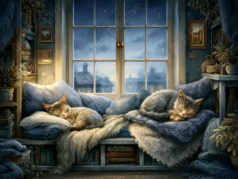 Cozy Bedtime Storybook Illustrations