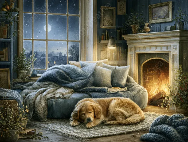 Cozy Bedtime Storybook Illustrations