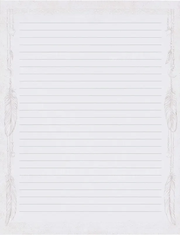 Dream Catcher Themed Lined Pages