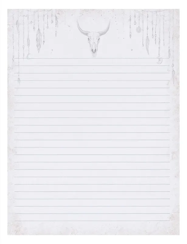 Dream Catcher Themed Lined Pages