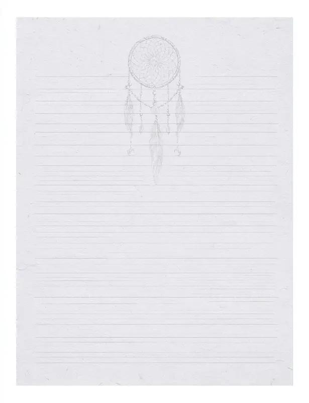 Dream Catcher Themed Lined Pages