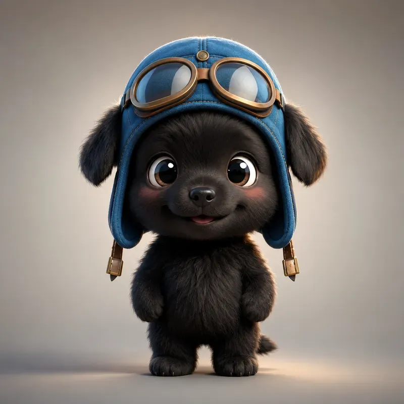 Adorable Black Animal Hat Characters