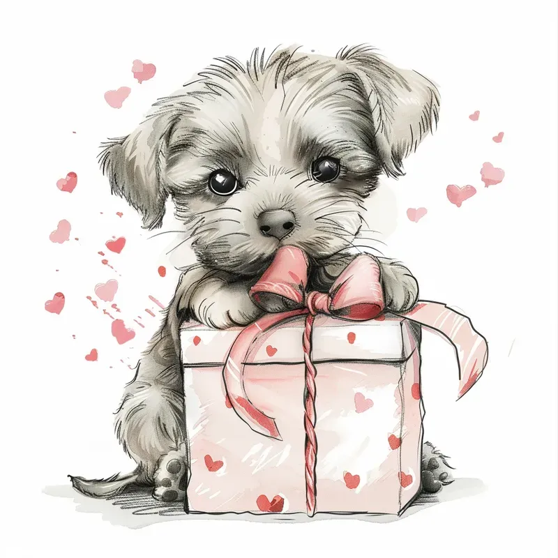 Nursery Animals Valentine Clipart