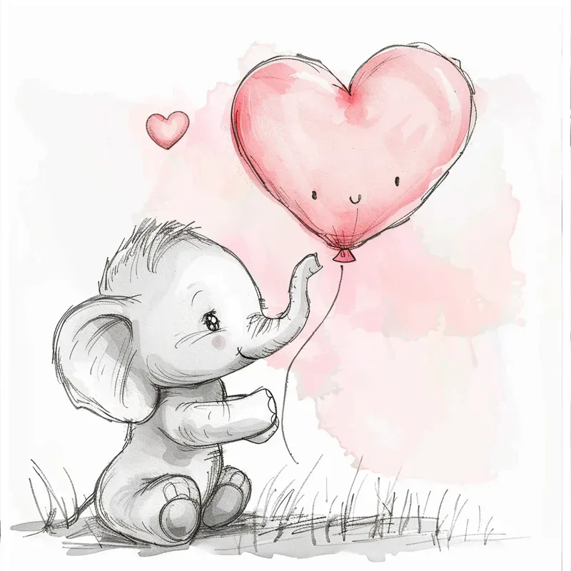 Nursery Animals Valentine Clipart