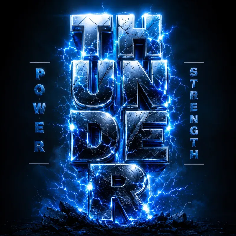 Fiery 3D Text Art Posters