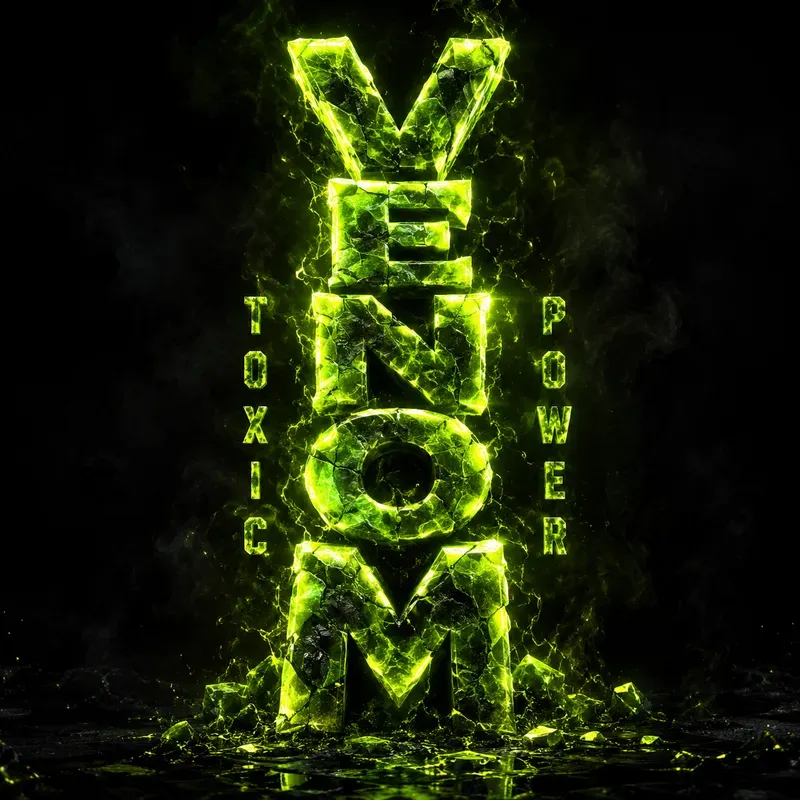 Fiery 3D Text Art Posters