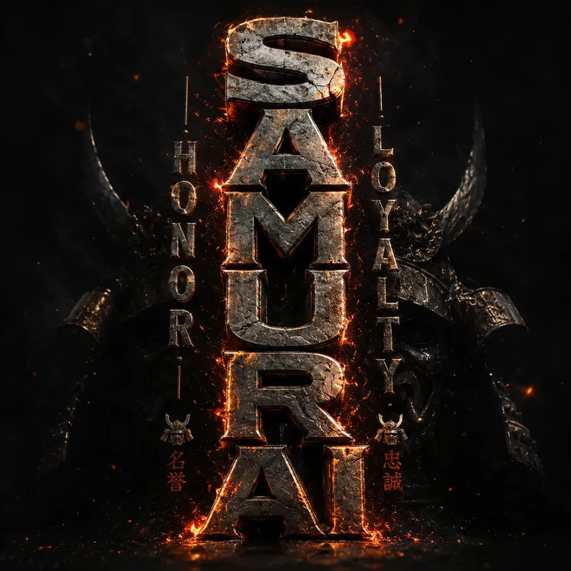 Fiery 3D Text Art Posters