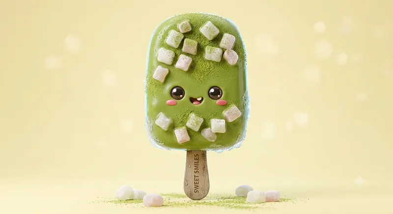 3D Kawaii Ice Cream Bar Mascots