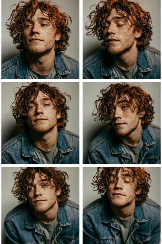 Studio Contact Sheet Portraits