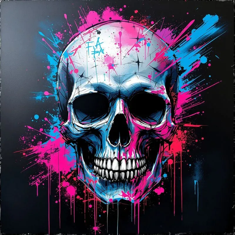 Abstract Neon Graffiti Cyberpunk Designs