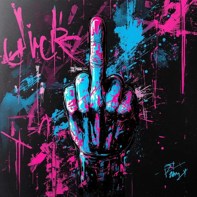 Abstract Neon Graffiti Cyberpunk Designs