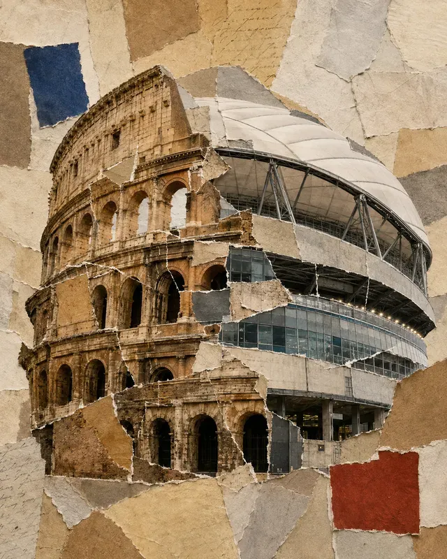 Torn Paper Dual Fusion Collage Art