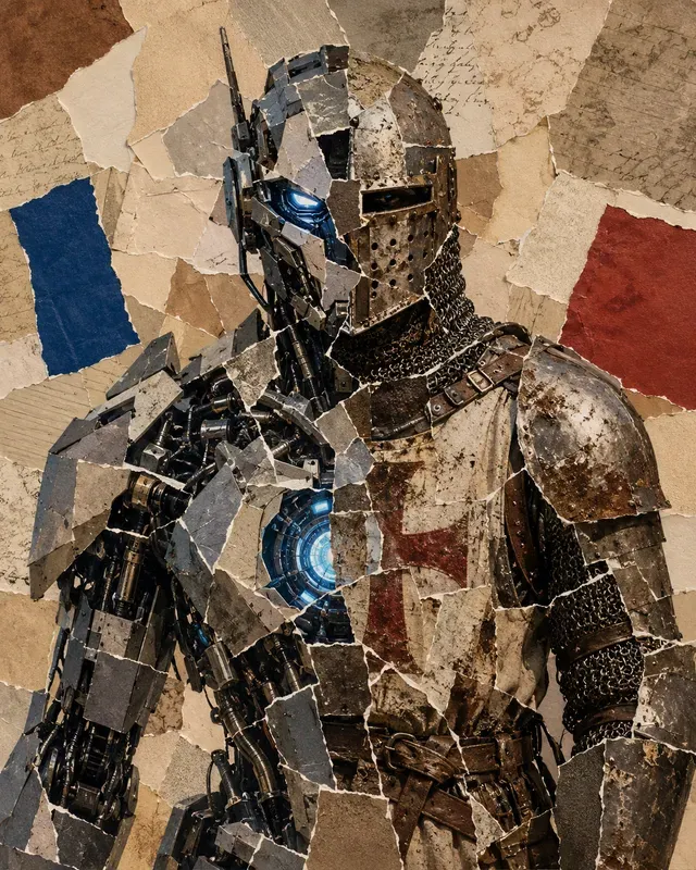 Torn Paper Dual Fusion Collage Art