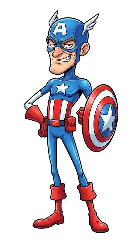 Superhero Cartoon Caricature Characters