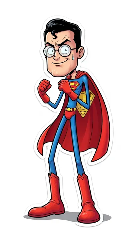 Superhero Cartoon Caricature Characters