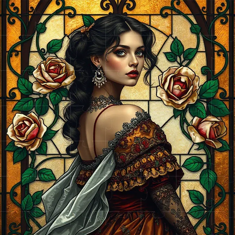 Vintage Botanical Stainedglass Fashion