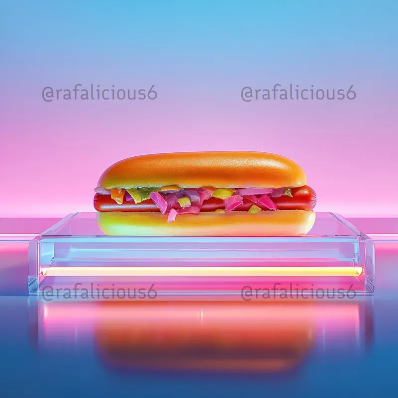 Futuristic Minimalist Food Vibrant & 8k