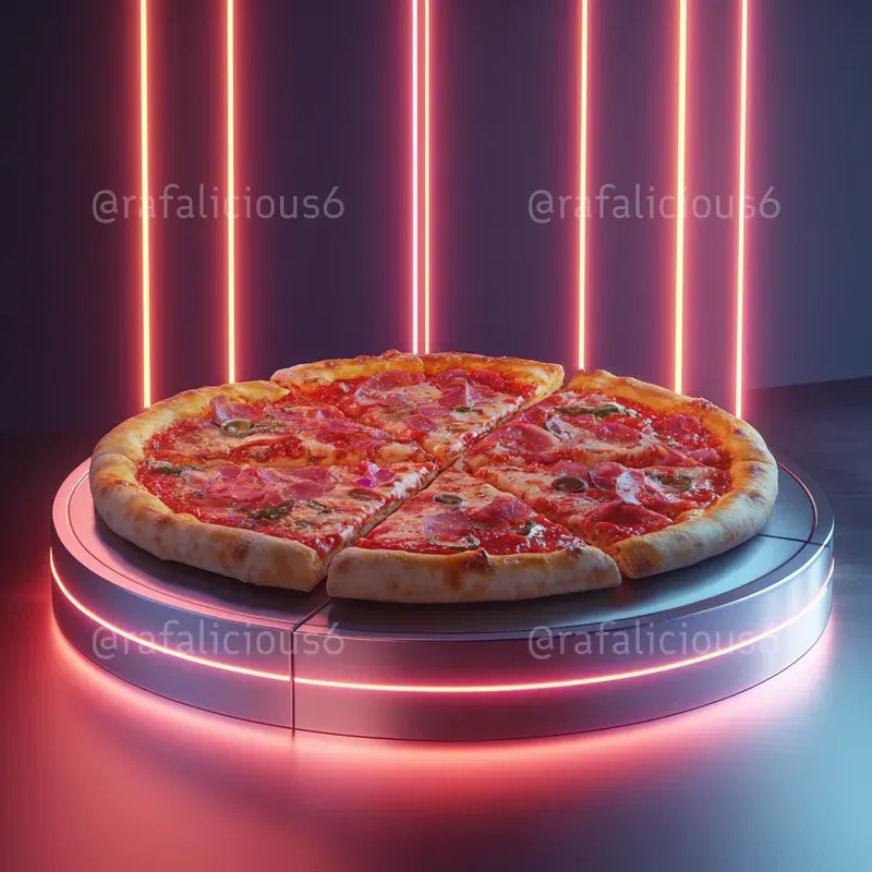 Futuristic Minimalist Food Vibrant & 8k