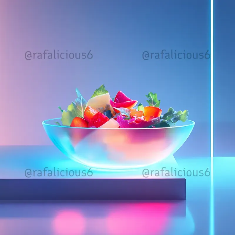 Futuristic Minimalist Food Vibrant & 8k