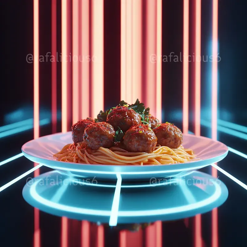 Futuristic Minimalist Food Vibrant & 8k