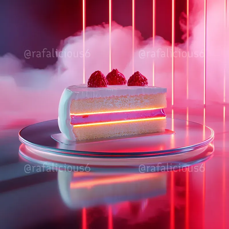 Futuristic Minimalist Food Vibrant & 8k