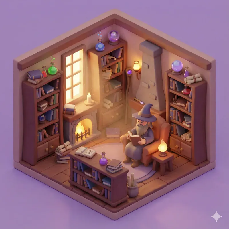 Cute Isometric 3D Rooms